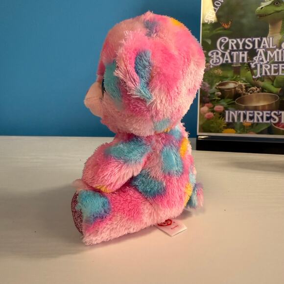 Ty Beanie Boo Franky 6" Multicolor Pastel Bear Plush EUC Soft Toy - Picture 4 of 5